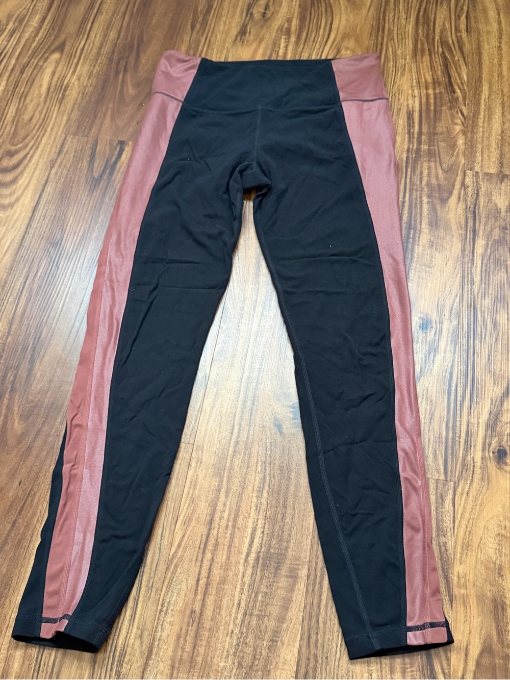 Athleta Black Active Leggings with White Logo
